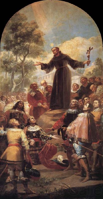 Francisco Goya St Bernardine of Siena preaching before Alfonso of Aragon Spain oil painting art